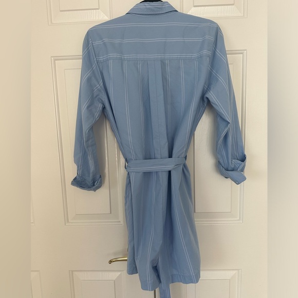 Outerunknown Small• Blue & White striped shirt romper with pockets. - Picture 6 of 6
